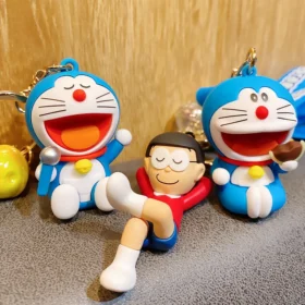 Doraemon Cartoon Anime Keychains Cute Doll PVC 11CM