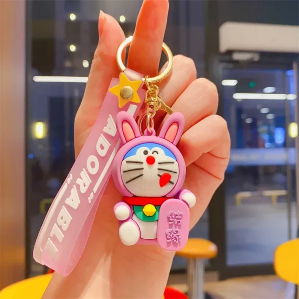 Doraemon Keychains Kawaii Fortune Doll Bag Pendant Decor