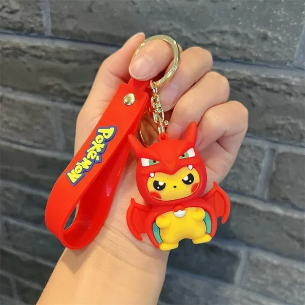 Kawaii Anime Pokemon Keychains - Pikachu, Charizard, Slowpoke