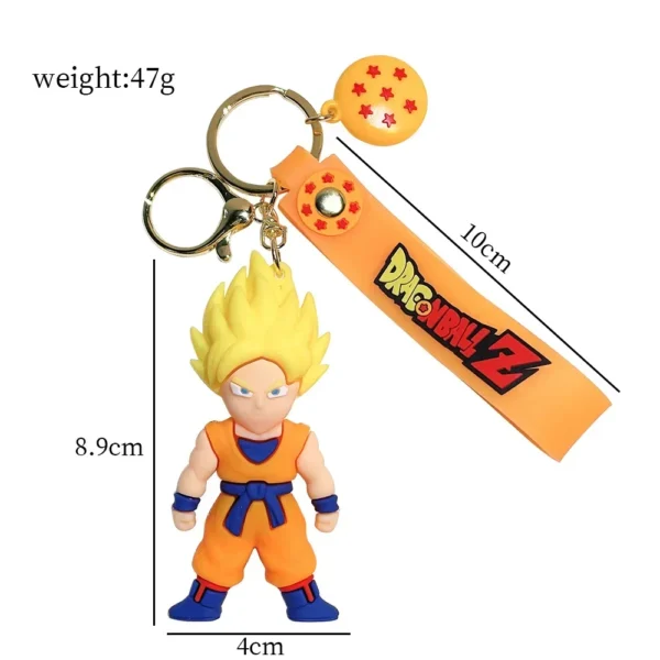 Dragon Ball Keychains - Z Super Saiyan Series, High-Quality PVC