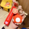 Super Mario Keychains Kawaii Mushroom Toad Anime Figures Cartoon Toys Pendants