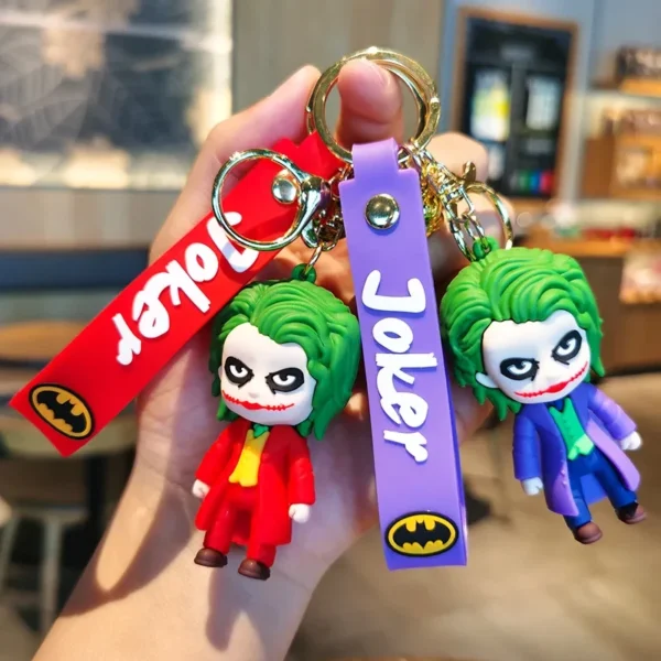 Anime Cartoon Marvel Batman Joker Keychains - Halloween Series Doll Pendant