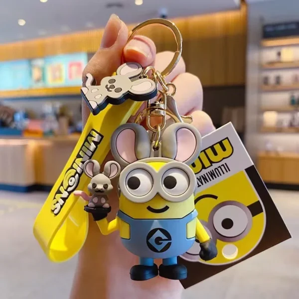 Anime Minions Keychain Cute Cartoon Design Perfect for Keys Bags