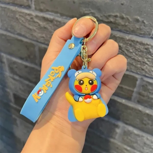 Kawaii Anime Pokemon Keychains - Pikachu, Charizard, Slowpoke