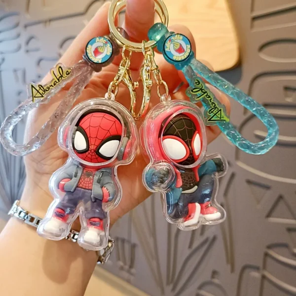 Spider-Man Keychains - Cute Cartoon, Trendy Car Accessory