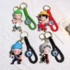 One Piece Keychains Kawaii Luffy Zoro Chopper Figure Keyrings