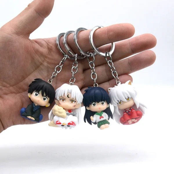 Anime Inuyasha Kawaii Keychains, Sesshoumaru & Kagome Acrylic Jewelry