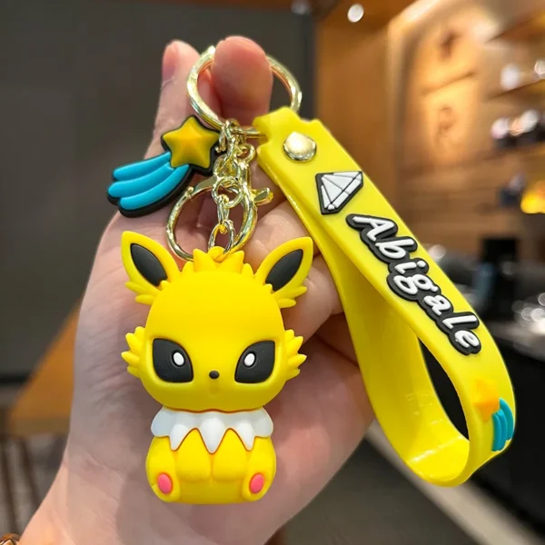 Pokemon Anime Eevee Pikachu Vaporeon PVC Figure Keychains, Bag Decor, Unique Toy