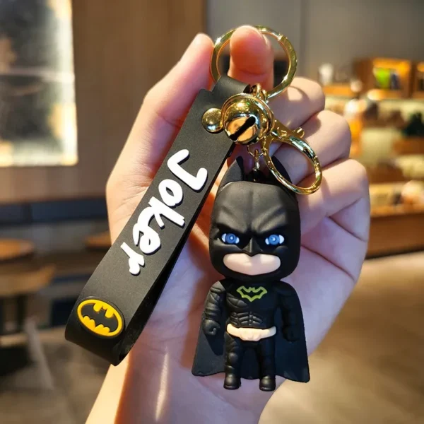 Anime Cartoon Marvel Batman Joker Keychains - Halloween Series Doll Pendant