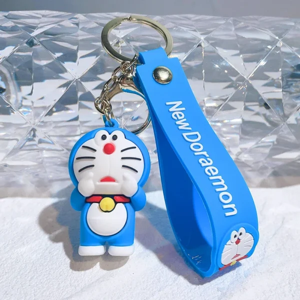 MINISO Doraemon Keychains Silicone Doll Unique Couple Style