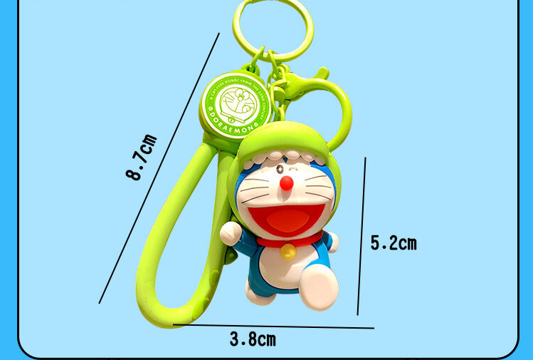 Kawaii Doraemon Keychains: Cute Cartoon Couple Bag Charms