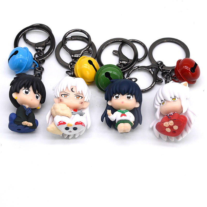 Anime Inuyasha Kawaii Keychains, Sesshoumaru & Kagome Acrylic Jewelry