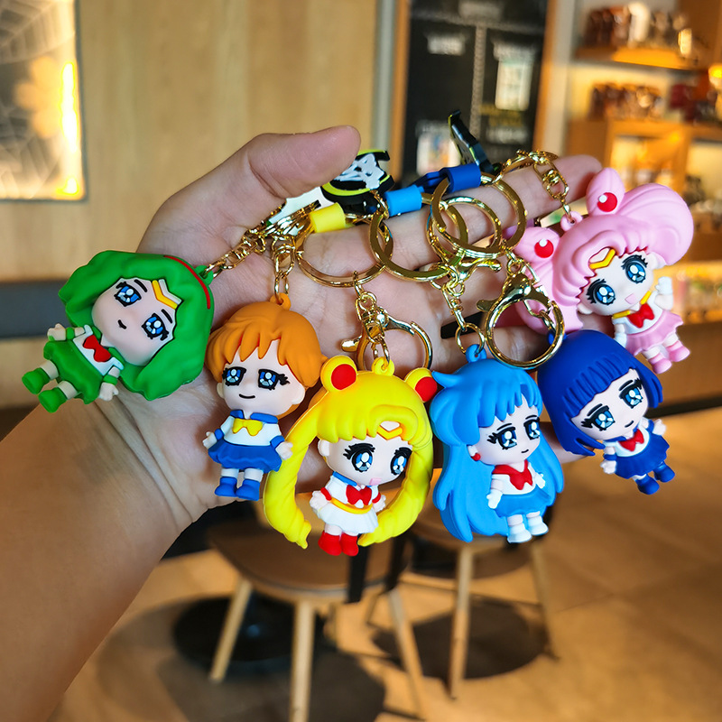 Sailor Moon Figure Keychains, Creative Gifts, 6 Color Options