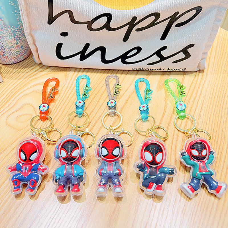 Spider-Man Keychains - Cute Cartoon, Trendy Car Accessory