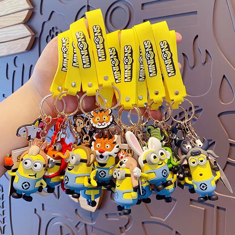 Anime Minions Keychain Cute Cartoon Design Perfect for Keys Bags