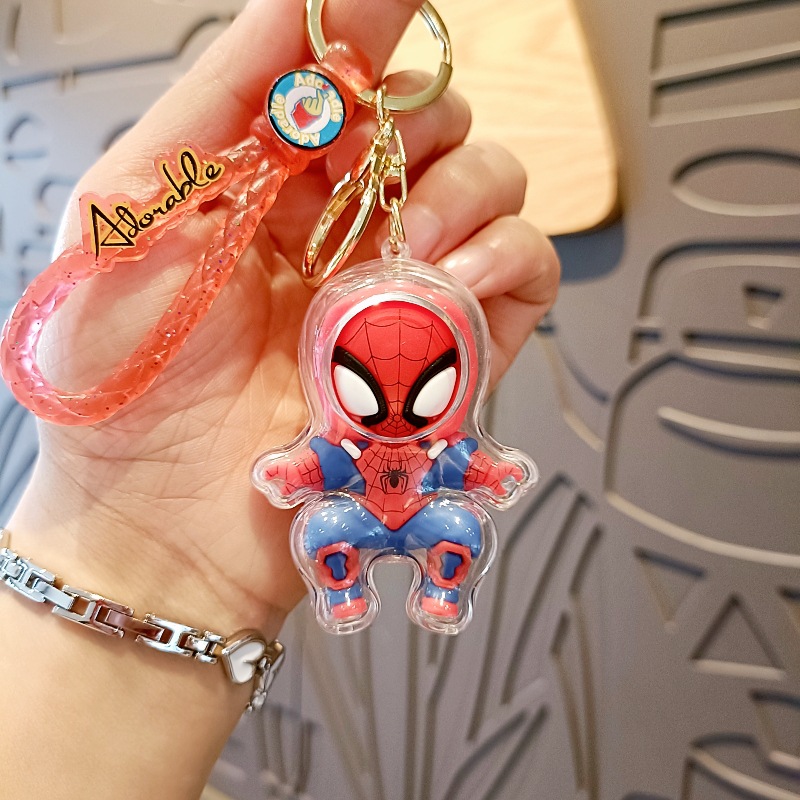 Spider-Man Keychains - Cute Cartoon, Trendy Car Accessory