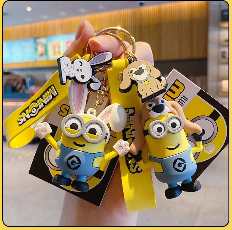 Anime Minions Keychain Cute Cartoon Design Perfect for Keys Bags