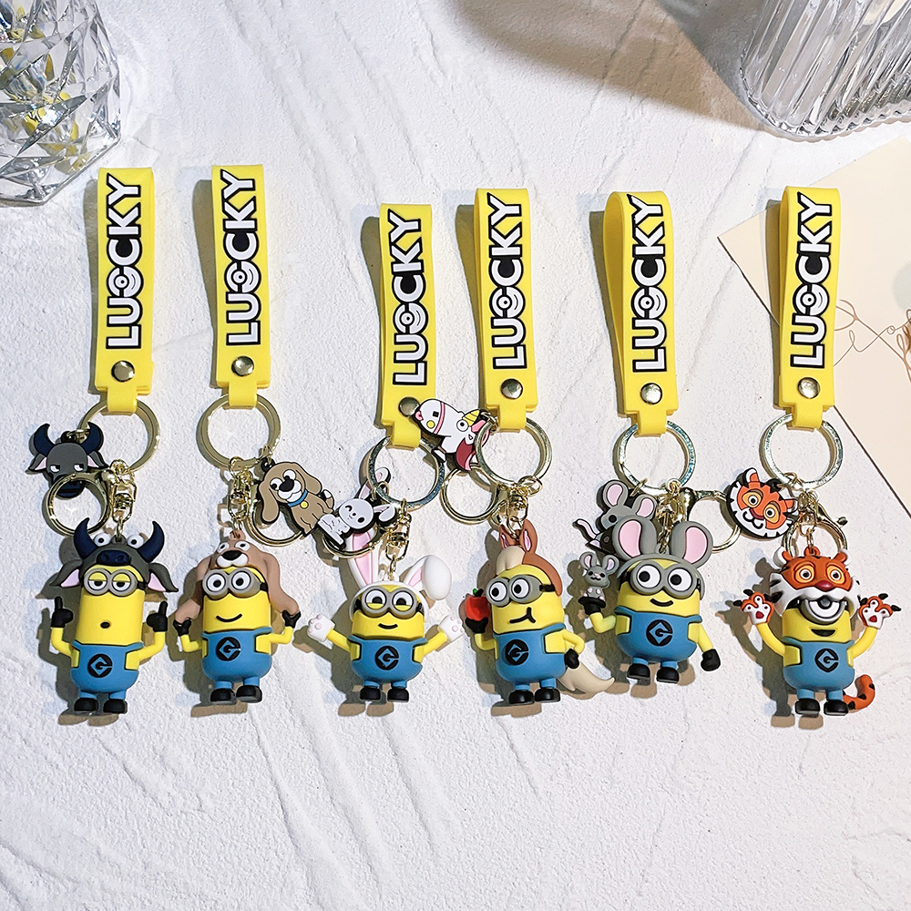 Anime Minions Keychain Cute Cartoon Design Perfect for Keys Bags