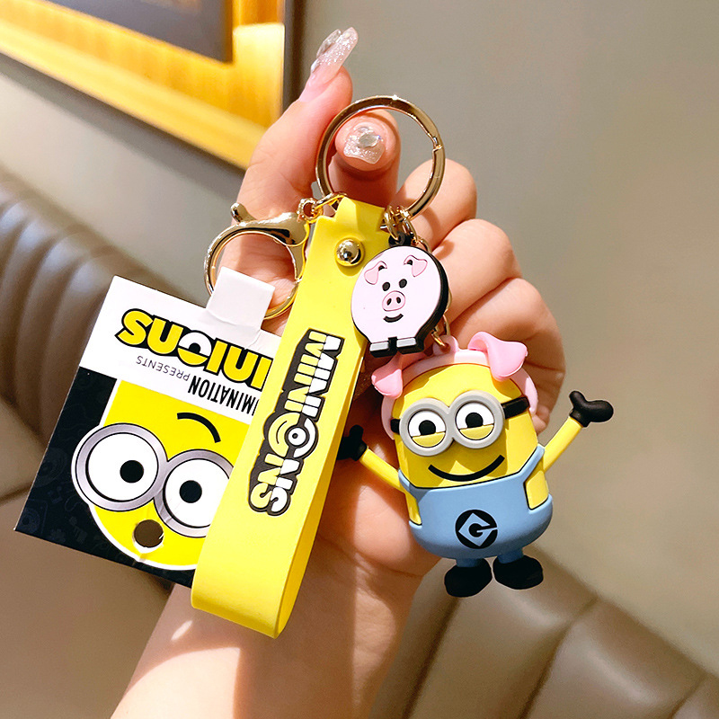 Anime Minions Keychain Cute Cartoon Design Perfect for Keys Bags