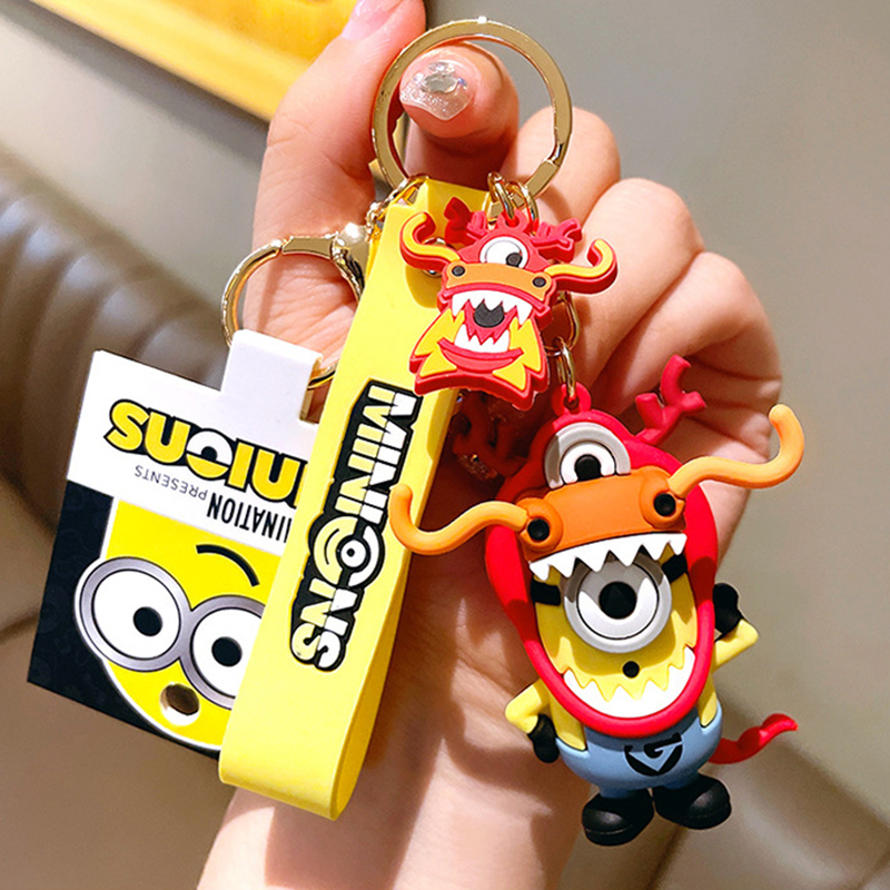 Anime Minions Keychain Cute Cartoon Design Perfect for Keys Bags