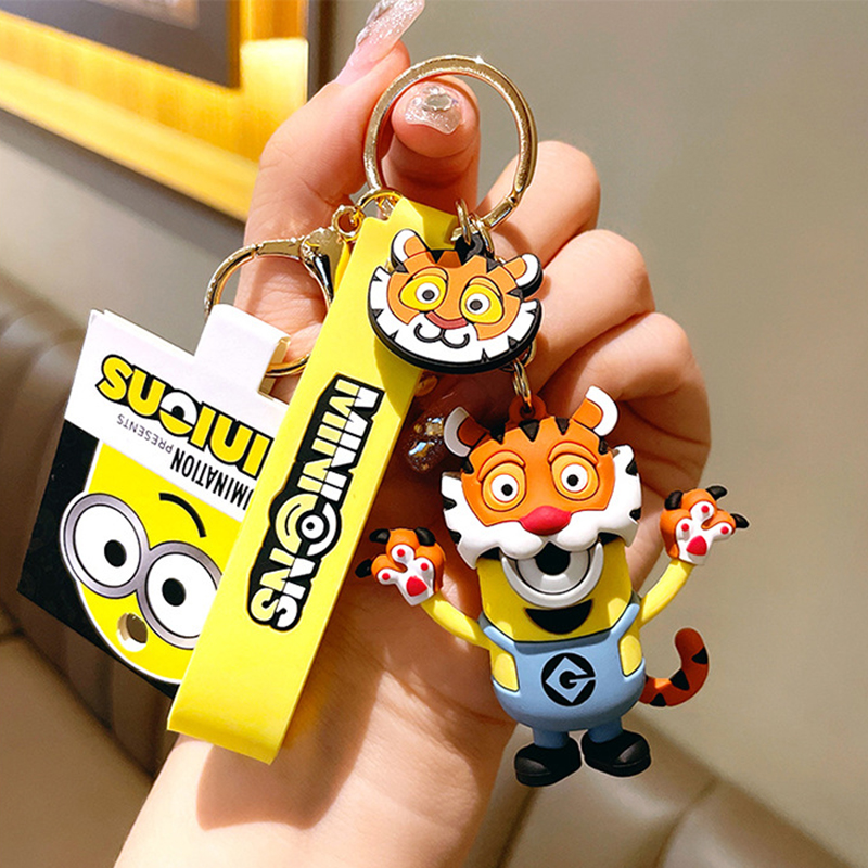 Anime Minions Keychain Cute Cartoon Design Perfect for Keys Bags