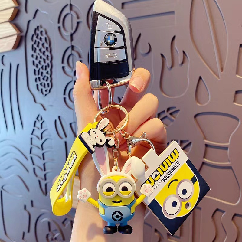 Anime Minions Keychain Cute Cartoon Design Perfect for Keys Bags