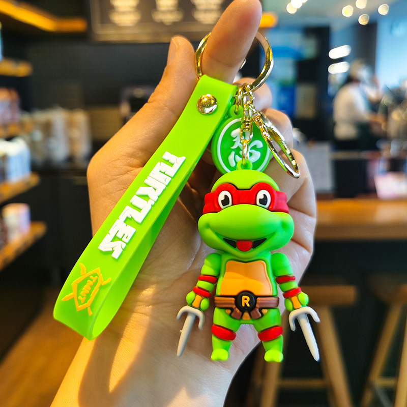 Anime Ninja Turtle Keychain Raphael Donatello Car Bag Accessory