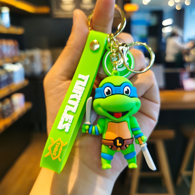 Anime Ninja Turtle Keychain Raphael Donatello Car Bag Accessory