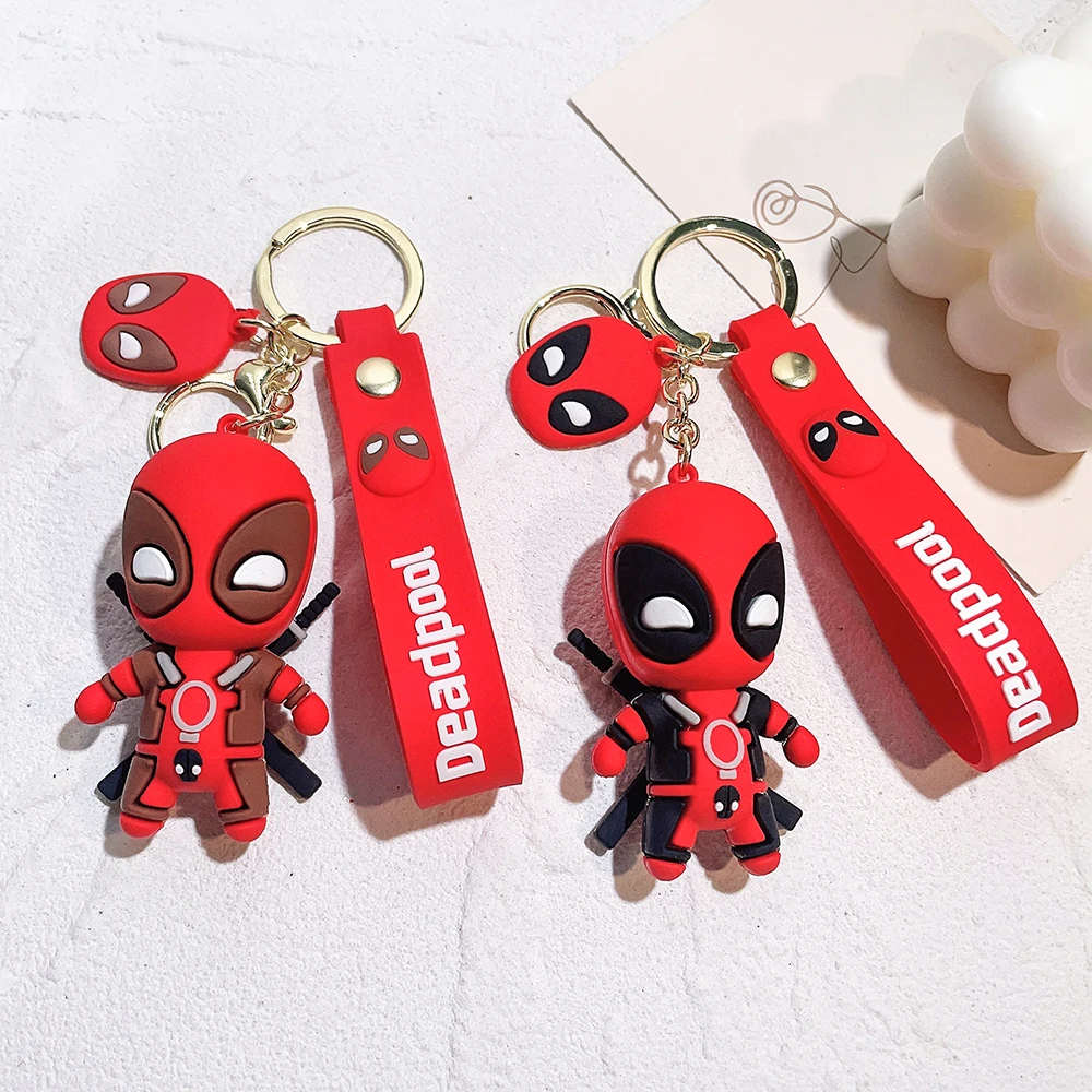 Marvel Deadpool Q Keychains Cute Doll Pendant, Anime Figures