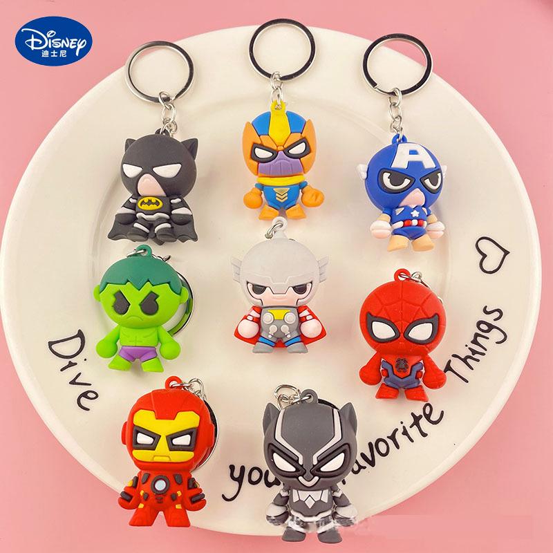 Marvel Heroes Keychains - Iron Man, Captain America, Spiderman Designs