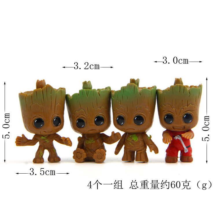 Disney Marvel Baby Groot Keychains - Cute Anime Figure Toy