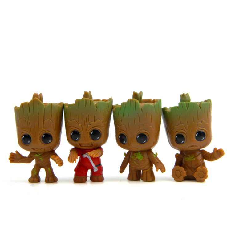 Disney Marvel Baby Groot Keychains - Cute Anime Figure Toy