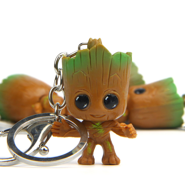 Disney Marvel Baby Groot Keychains - Cute Anime Figure Toy