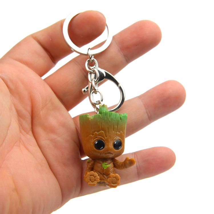 Disney Marvel Baby Groot Keychains - Cute Anime Figure Toy