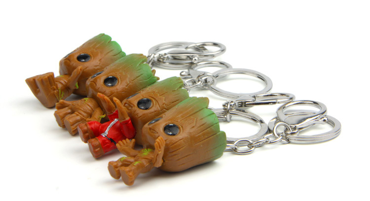 Disney Marvel Baby Groot Keychains - Cute Anime Figure Toy