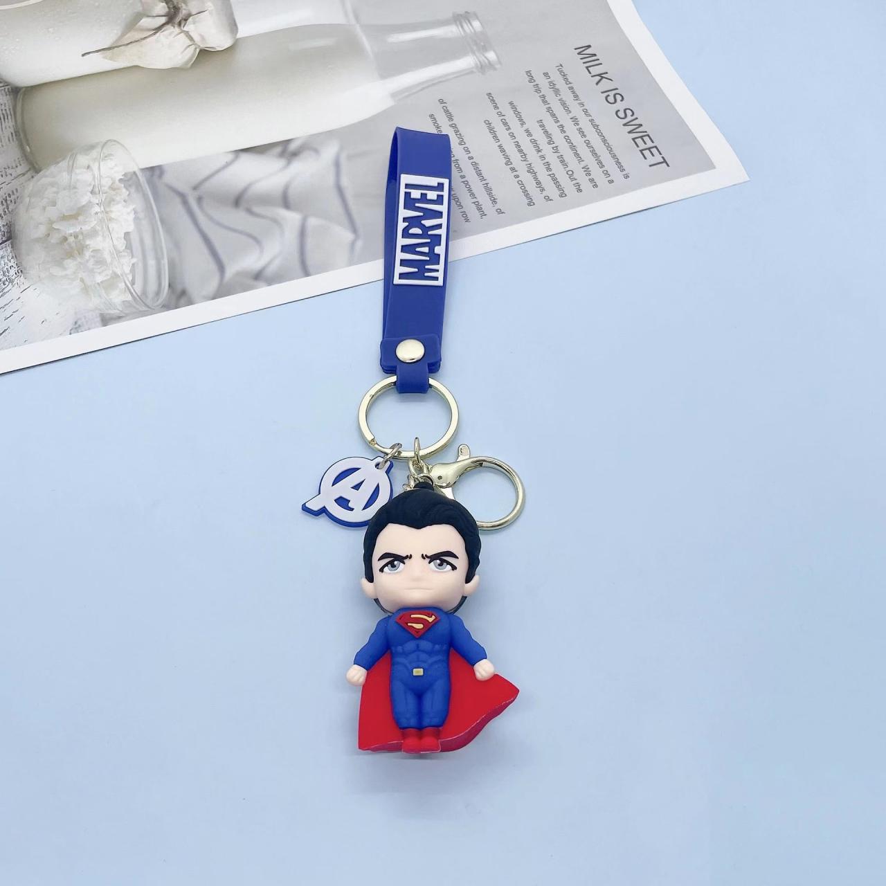 Disney Marvel Avengers Keychains - Creative Spiderman & Captain America Car, Bag Accessories