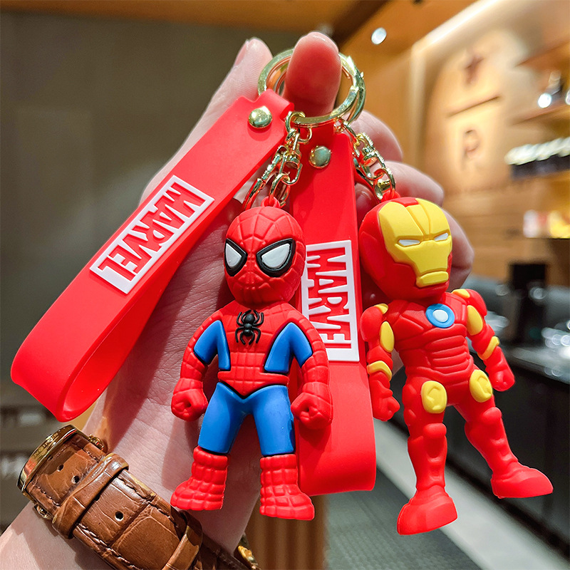 Marvel Avengers Spiderman Keychains - Cartoon Design, Perfect Gifts for Boys, Car & Bike Keys