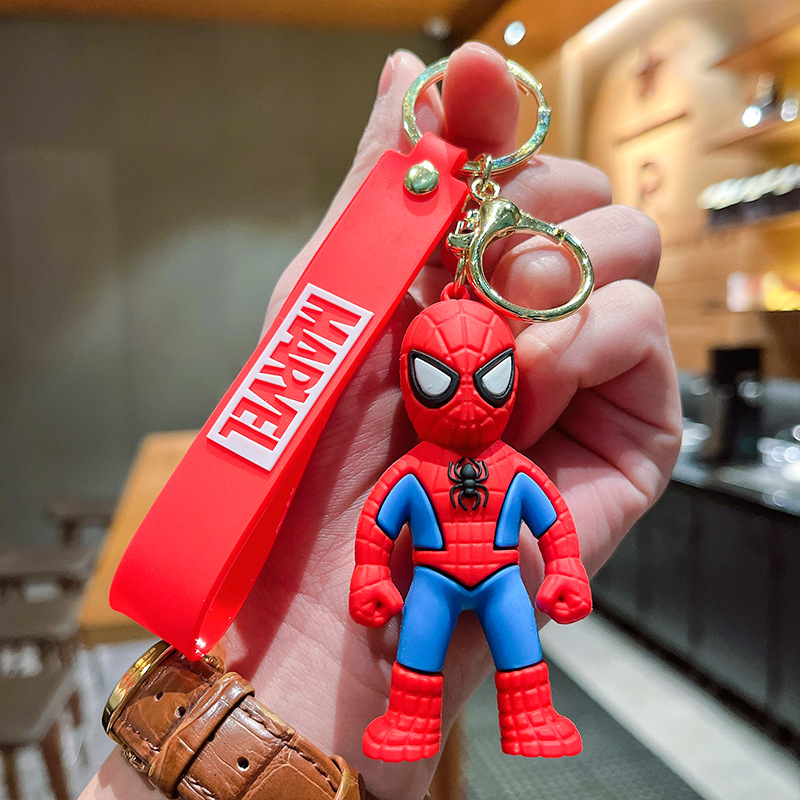 Marvel Avengers Spiderman Keychains - Cartoon Design, Perfect Gifts for Boys, Car & Bike Keys