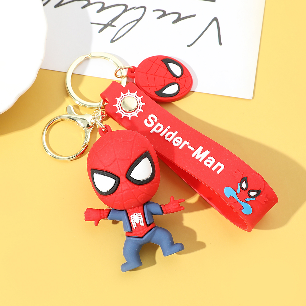 Marvel Avengers Spiderman Keychains - Cute Superhero Pendant, Kawaii