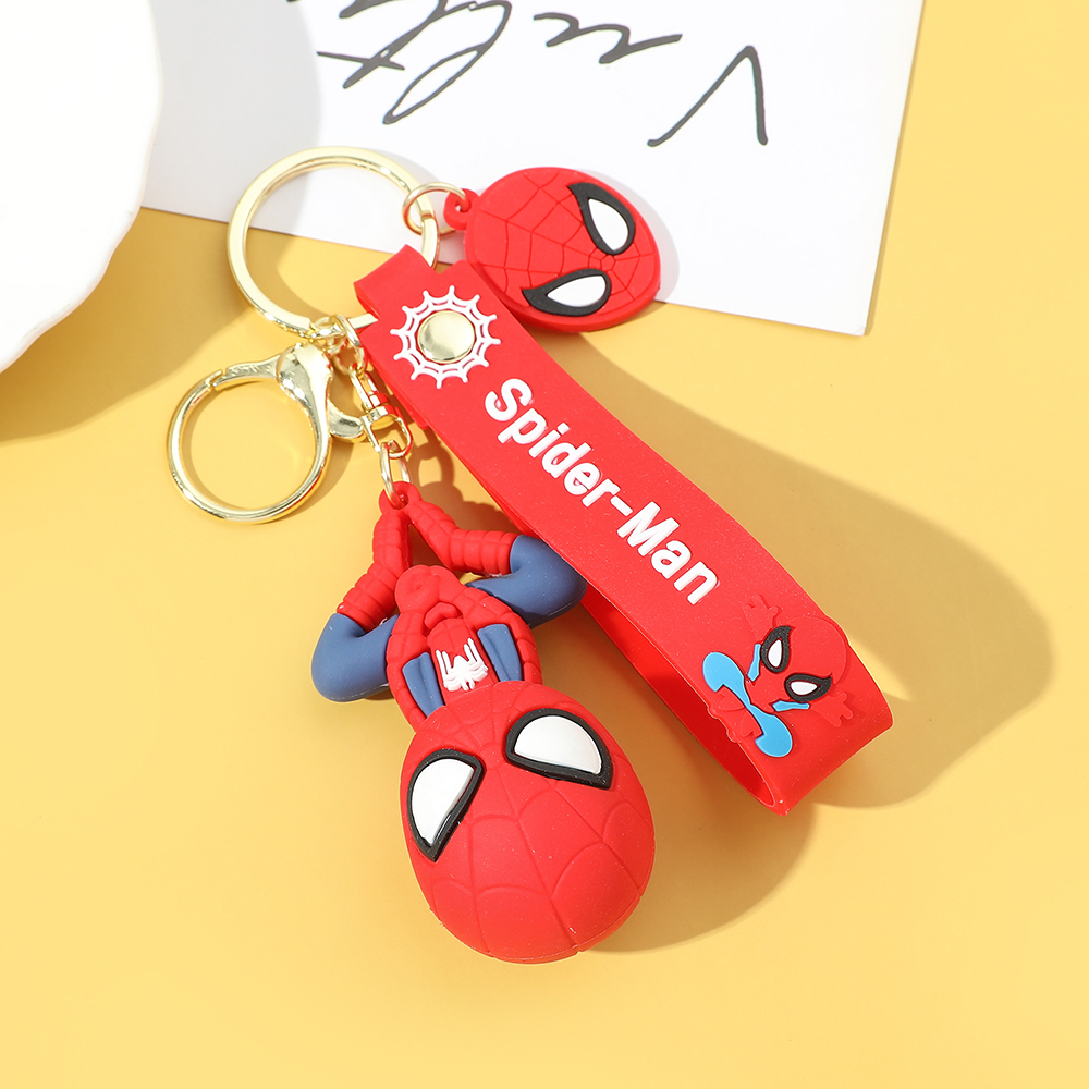 Marvel Avengers Spiderman Keychains - Cute Superhero Pendant, Kawaii