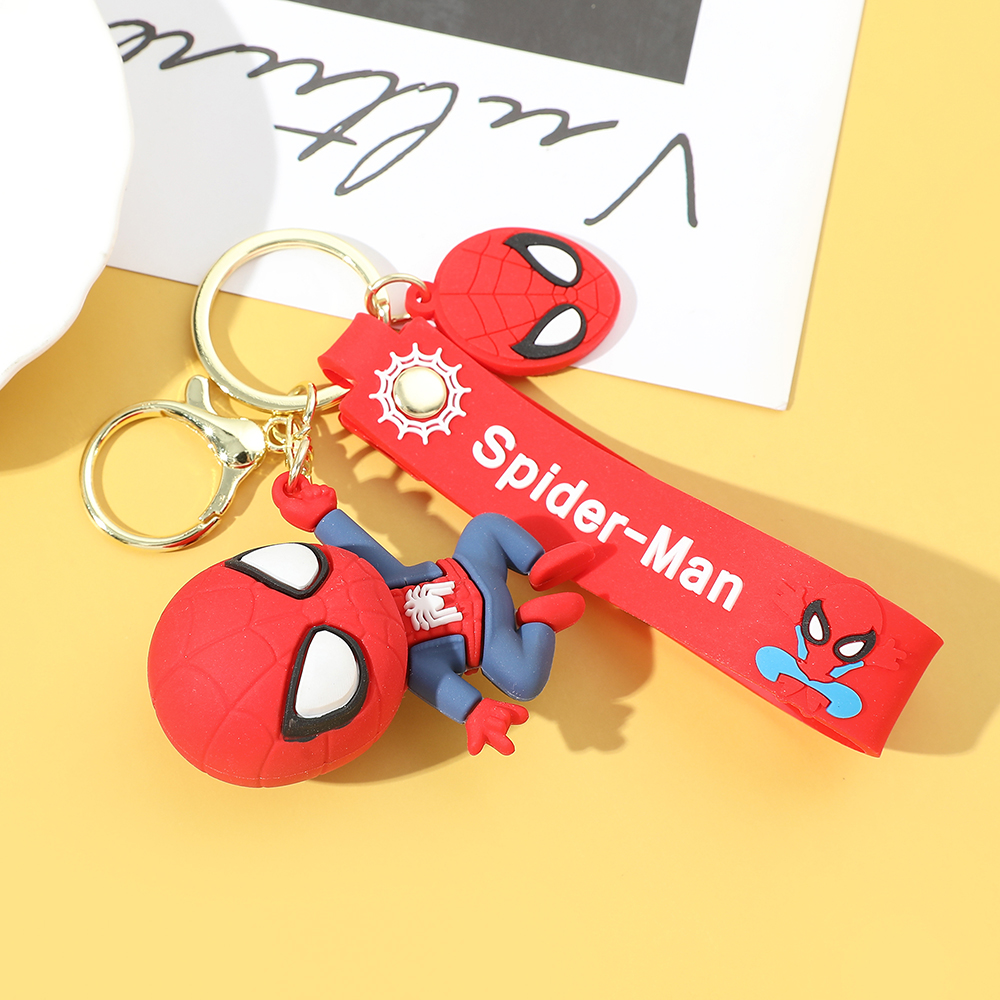 Marvel Avengers Spiderman Keychains - Cute Superhero Pendant, Kawaii