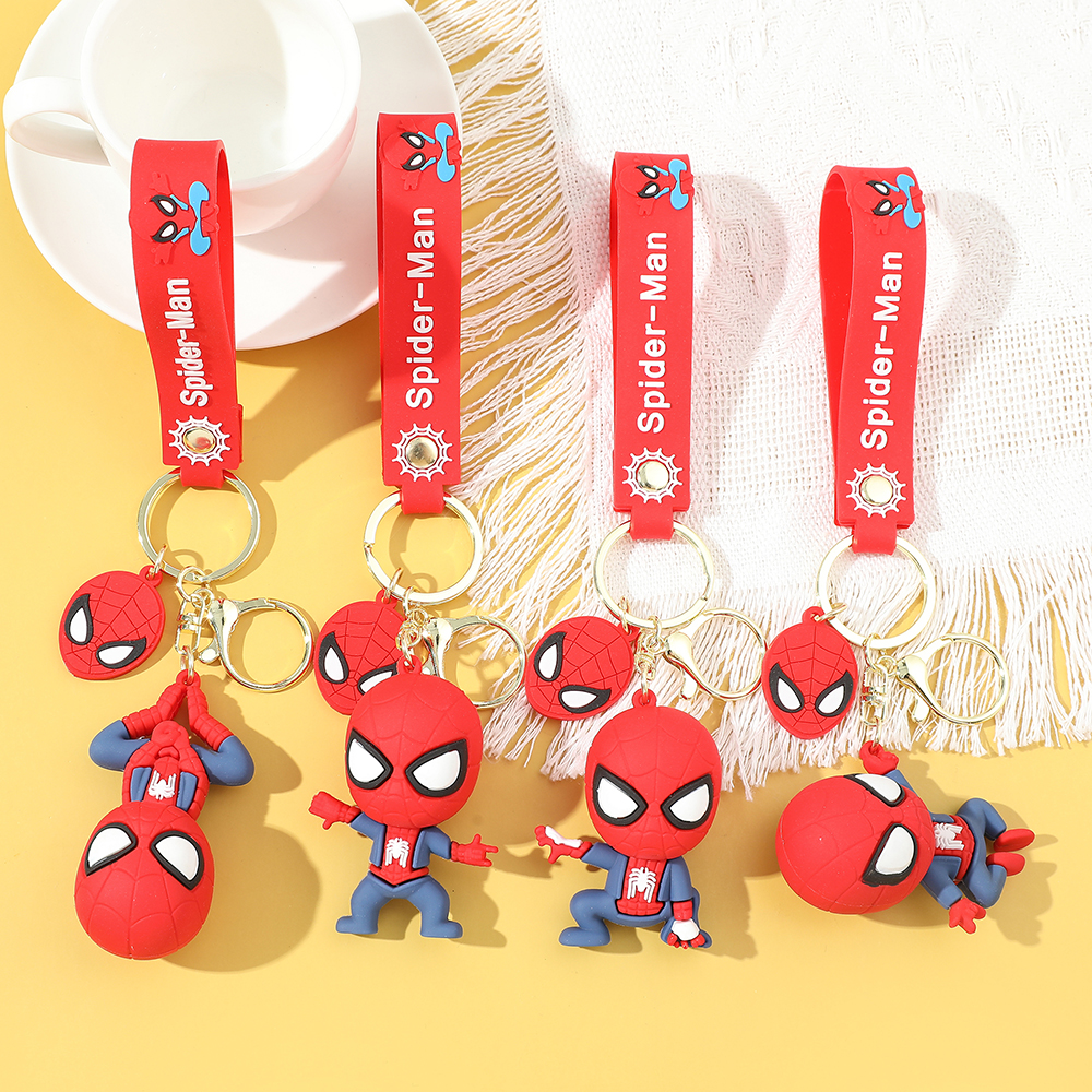 Marvel Avengers Spiderman Keychains - Cute Superhero Pendant, Kawaii