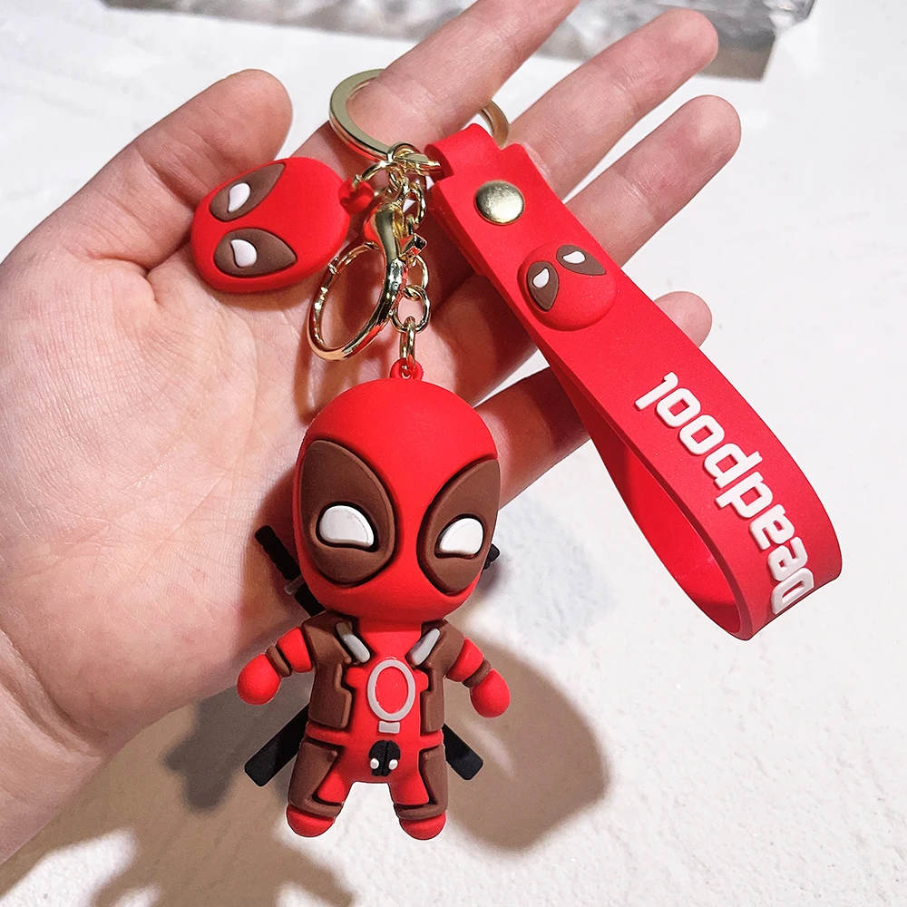 Marvel Deadpool Q Keychains Cute Doll Pendant, Anime Figures