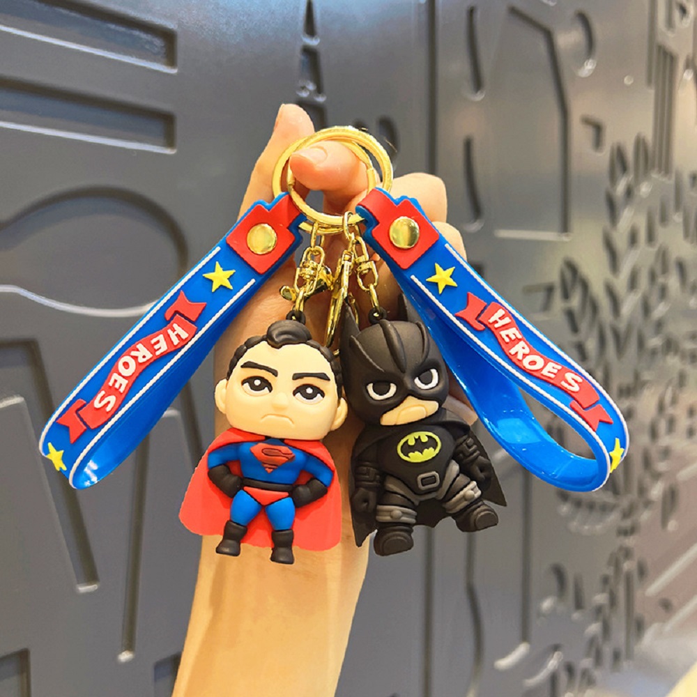 DC Superhero Keychains - Batman, Superman, Marvel Avengers