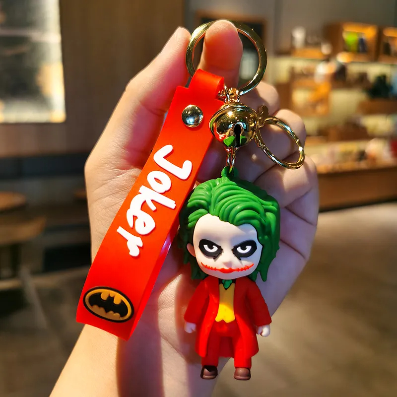 Anime Cartoon Marvel Batman Joker Keychains - Halloween Series Doll Pendant