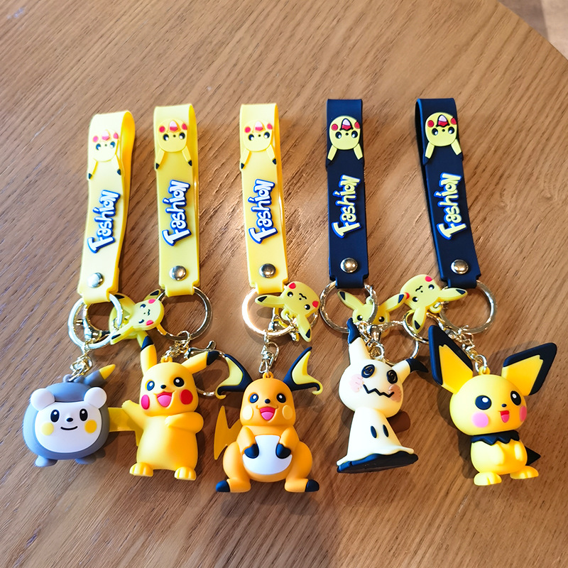 Pokémon Anime Keychains - Raichu, Pikachu, Pichu, Mimikyu, Togedemaru Figures