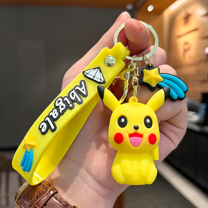 Pokemon Anime Eevee Pikachu Vaporeon PVC Figure Keychains, Bag Decor, Unique Toy