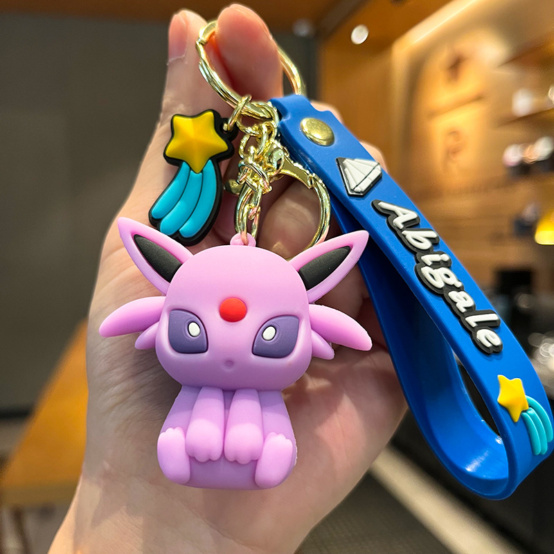 Pokemon Anime Eevee Pikachu Vaporeon PVC Figure Keychains, Bag Decor, Unique Toy