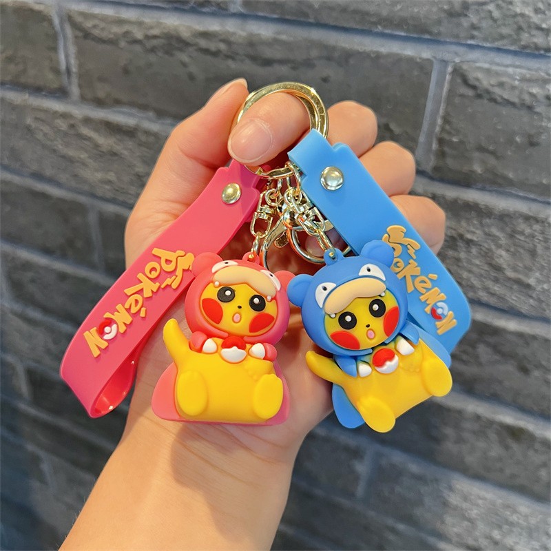 Kawaii Anime Pokemon Keychains - Pikachu, Charizard, Slowpoke