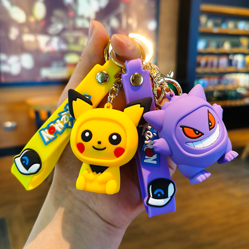 Kawaii Pokemon Keychains - Pikachu, Psyduck, Squirtle, More!